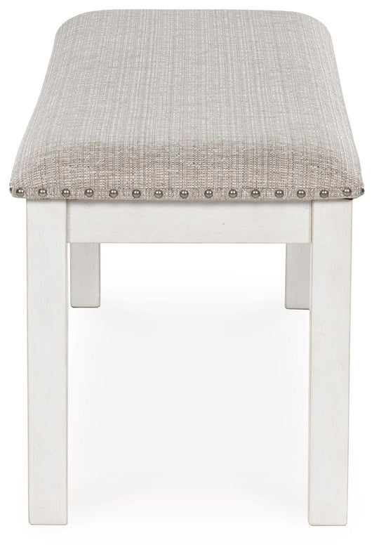 Robbinsdale - Large Upholstered Dining Room Bench - Antique White