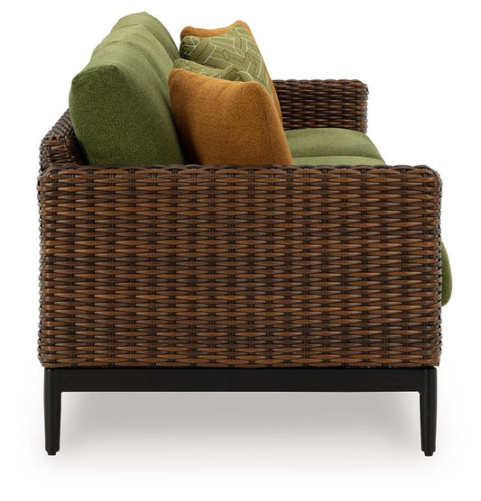 Horizon Hall - Sofa With Cushion - Brown / Green