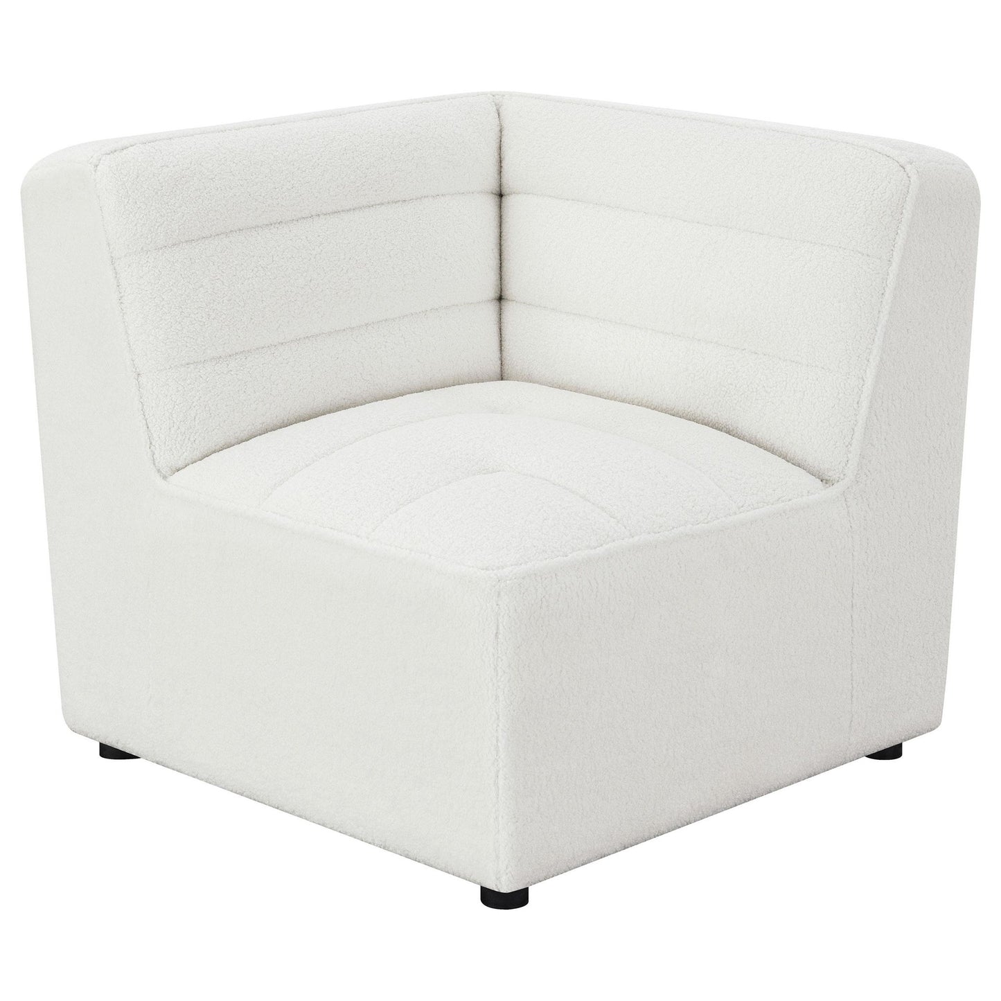 Sunny Upholstered Corner Chair Ivory Sherpa