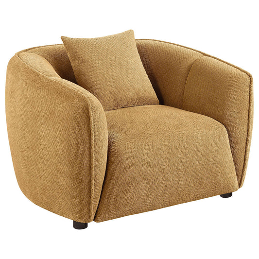 Aleisha Fabric Upholstered Accent Chair Mustard Yellow