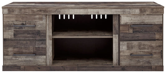 Derekson - LG TV Stand w/Fireplace Option - Multi Gray