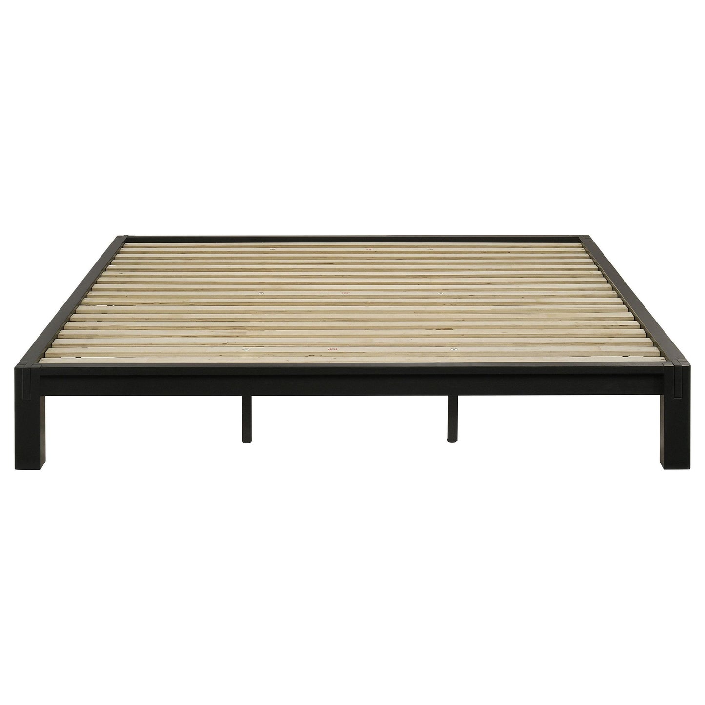 Gislen Eastern King Easy Assembly Wood Platform Bed Black