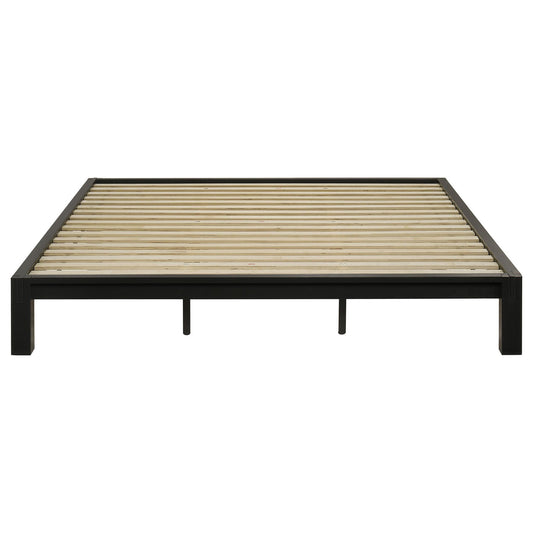 Gislen Eastern King Easy Assembly Wood Platform Bed Black