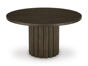 Radkin - Round Dining Room Table - Burnished Brown