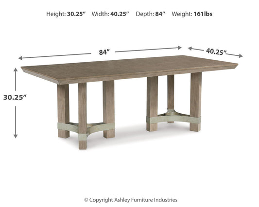 Chrestner - Rectangular Dining Room Table - Gray