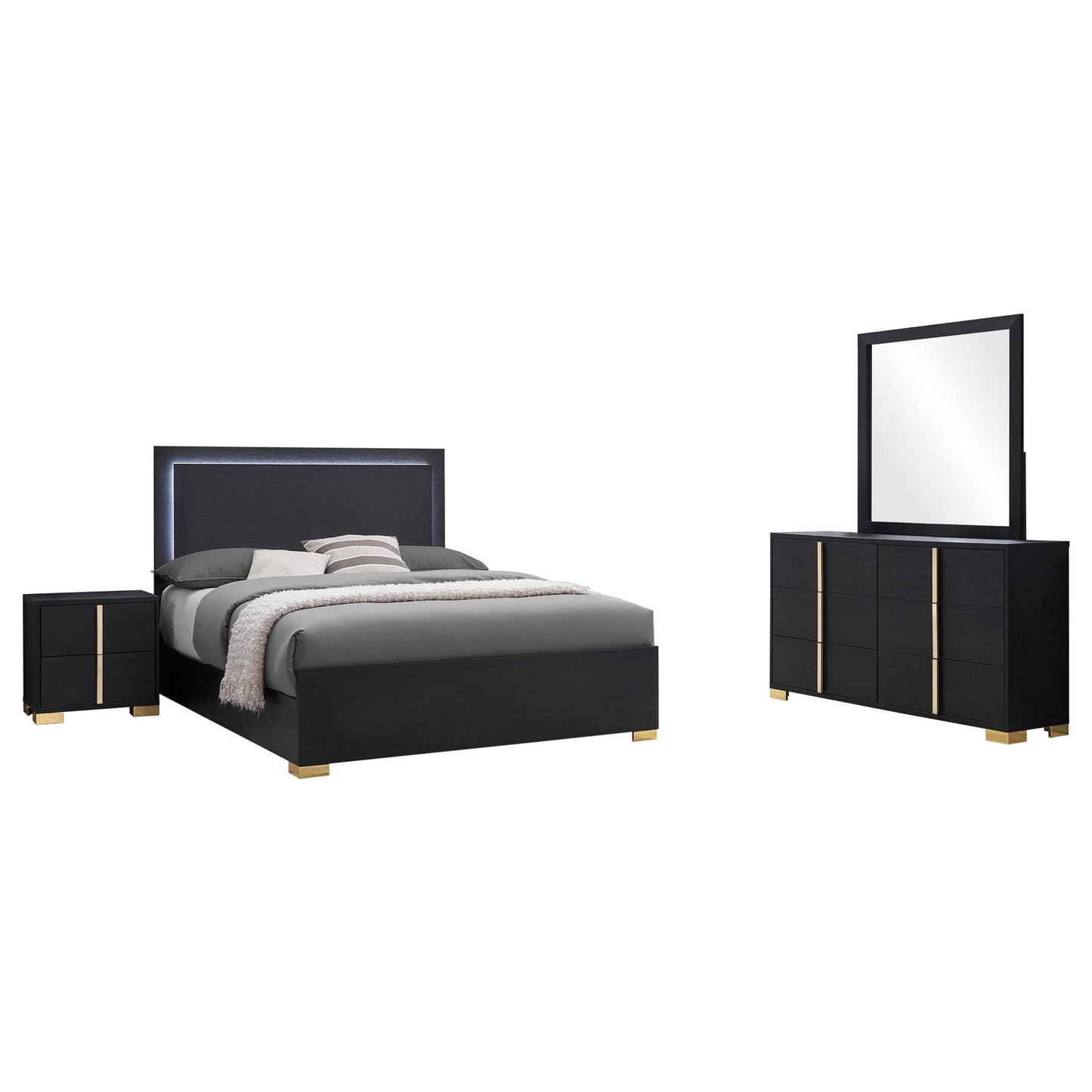 Marceline 4-piece Full Bedroom Set Black