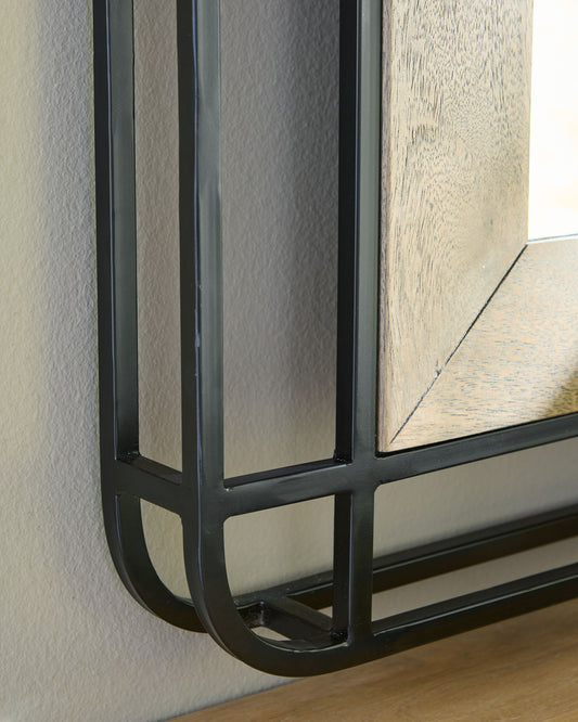 Beelman - Accent Mirror - Black / Brown