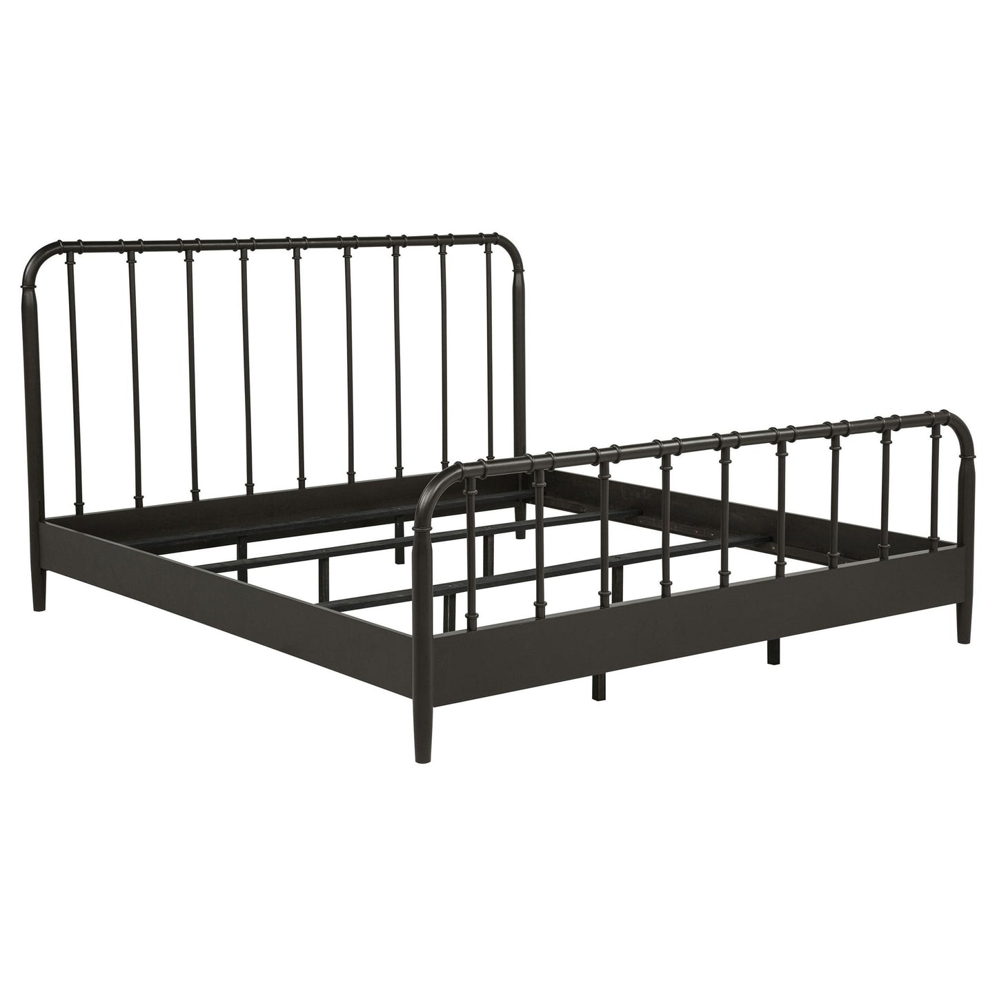 Rocco All Wood Water Pipe Open Frame Eastern King Bed Dark Bronze