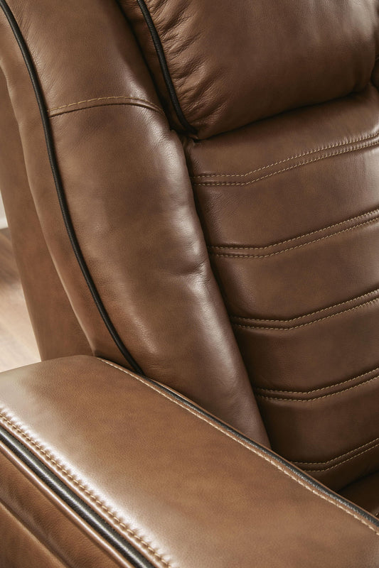 Gruaro - Power Reclining Loveseat With Console / Adjustable Headrest - Amber