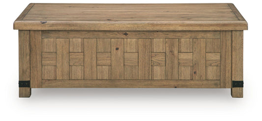 Ridgester - Lift Top Cocktail Table - Light Brown