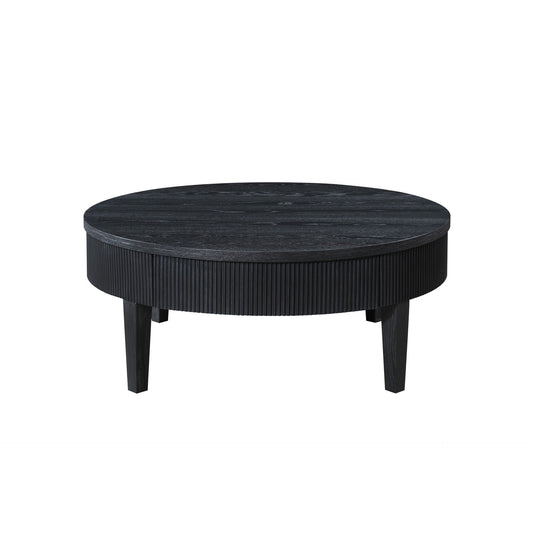 Tate - Round One Drawer Coffee Table - Black