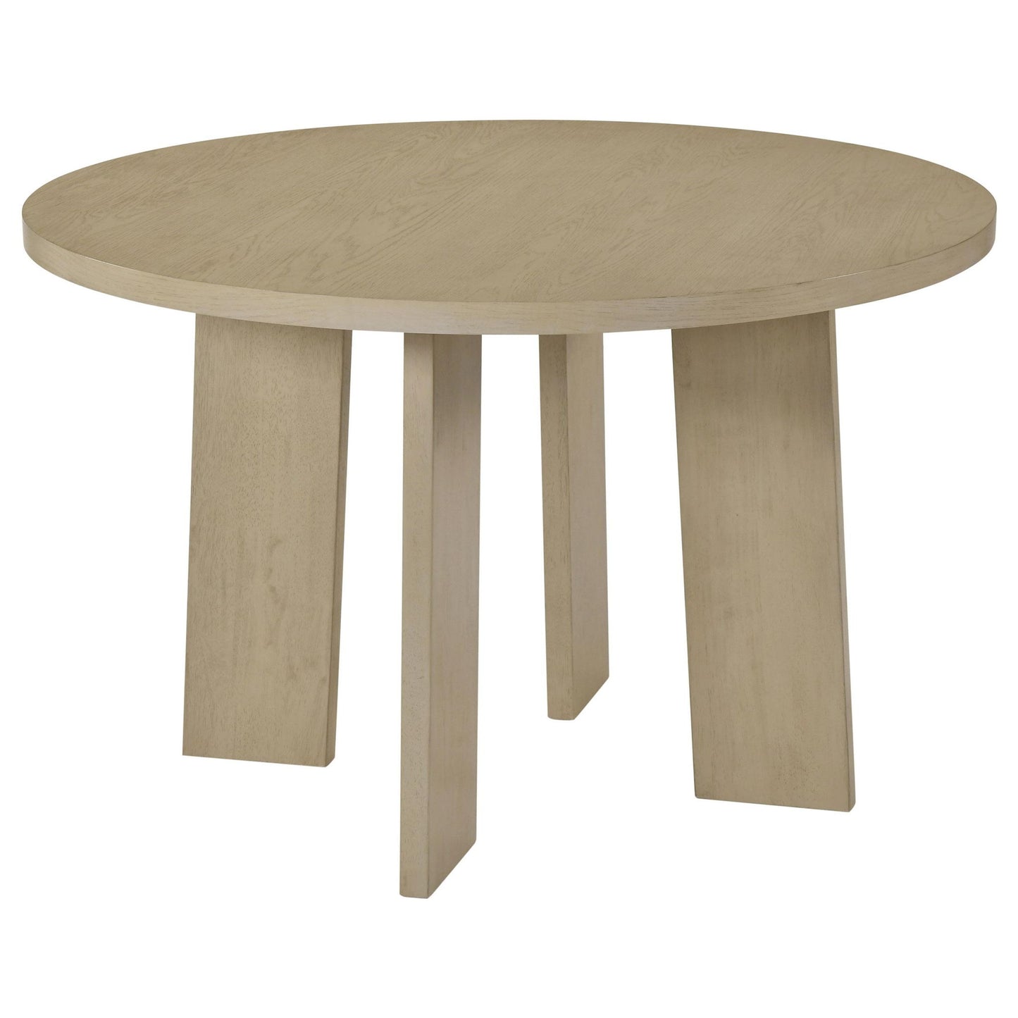 Strouse 47-inch Round Wood Dining Room Table Natural Oak