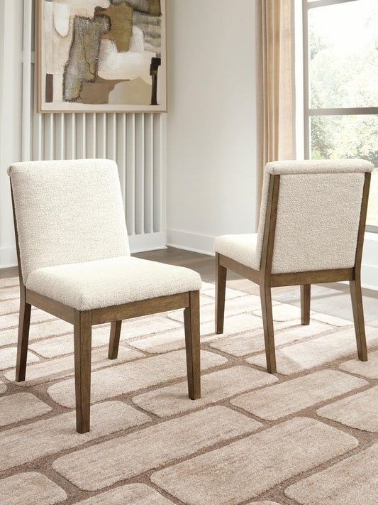 Marxmore - Dining Upholstered Side Chair (Set of 2) - Beige / Brown