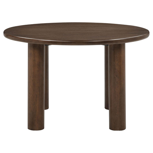 Faulkner 48-inch Round Wood Dining Table Brown Oak