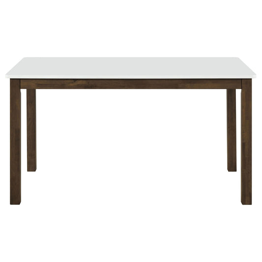 Merrin 55-inch Rectangular Dining Table White and Walnut