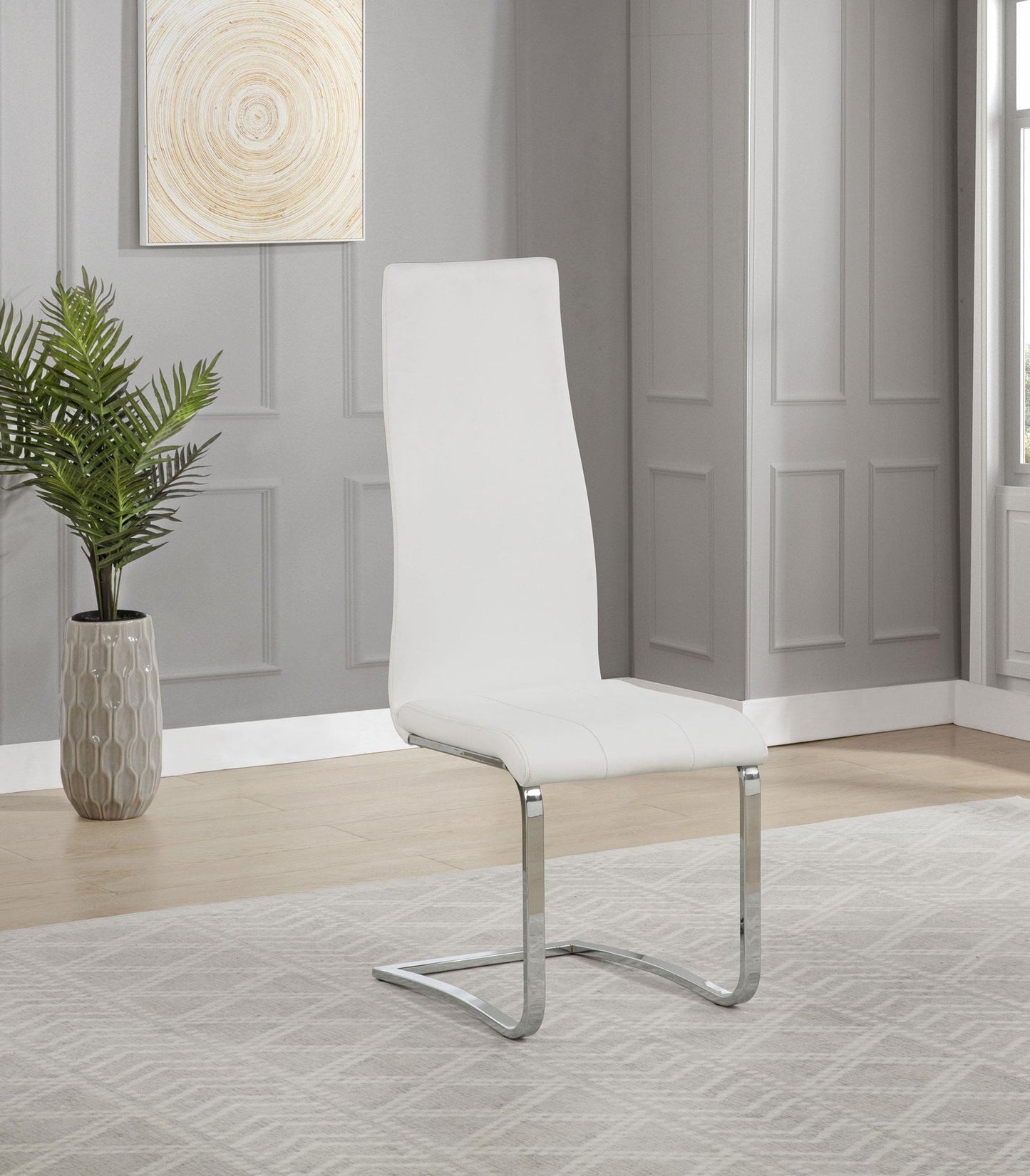 Montclair Upholstered Dining Side Chair White (Set of 4)