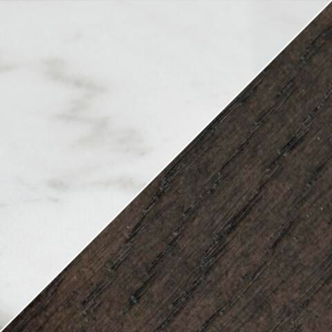 Burkhaus - Rectangular Cocktail Table - White / Dark Brown
