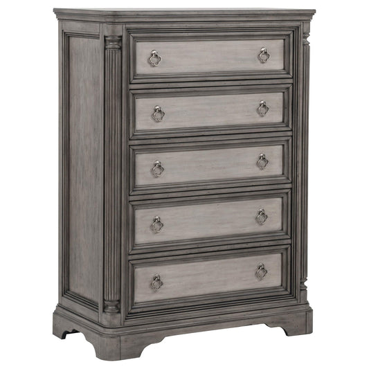 Cresswell 5-drawer Chest of Drawers Weathered Taupe