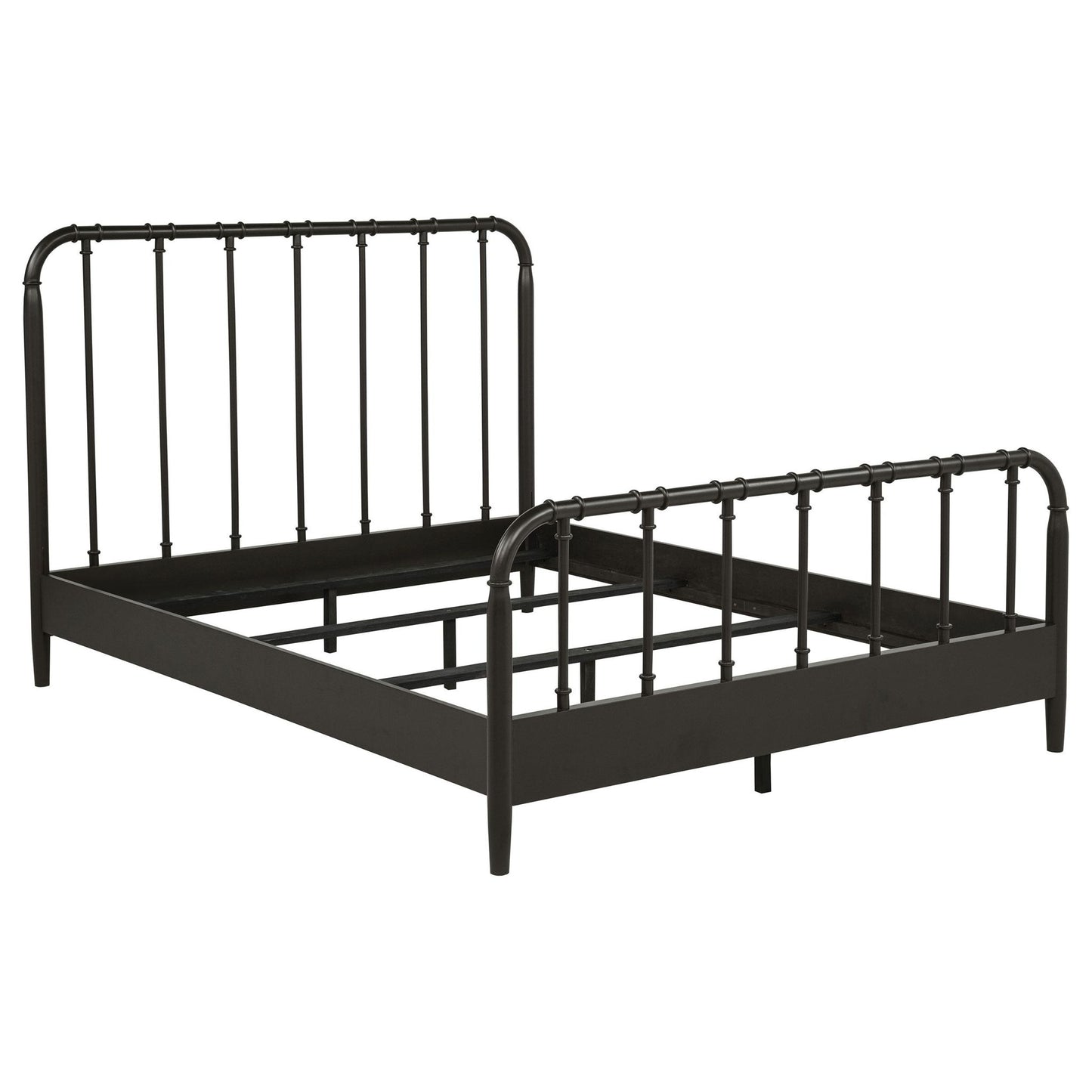 Rocco All Wood Water Pipe Open Frame Queen Bed Dark Bronze