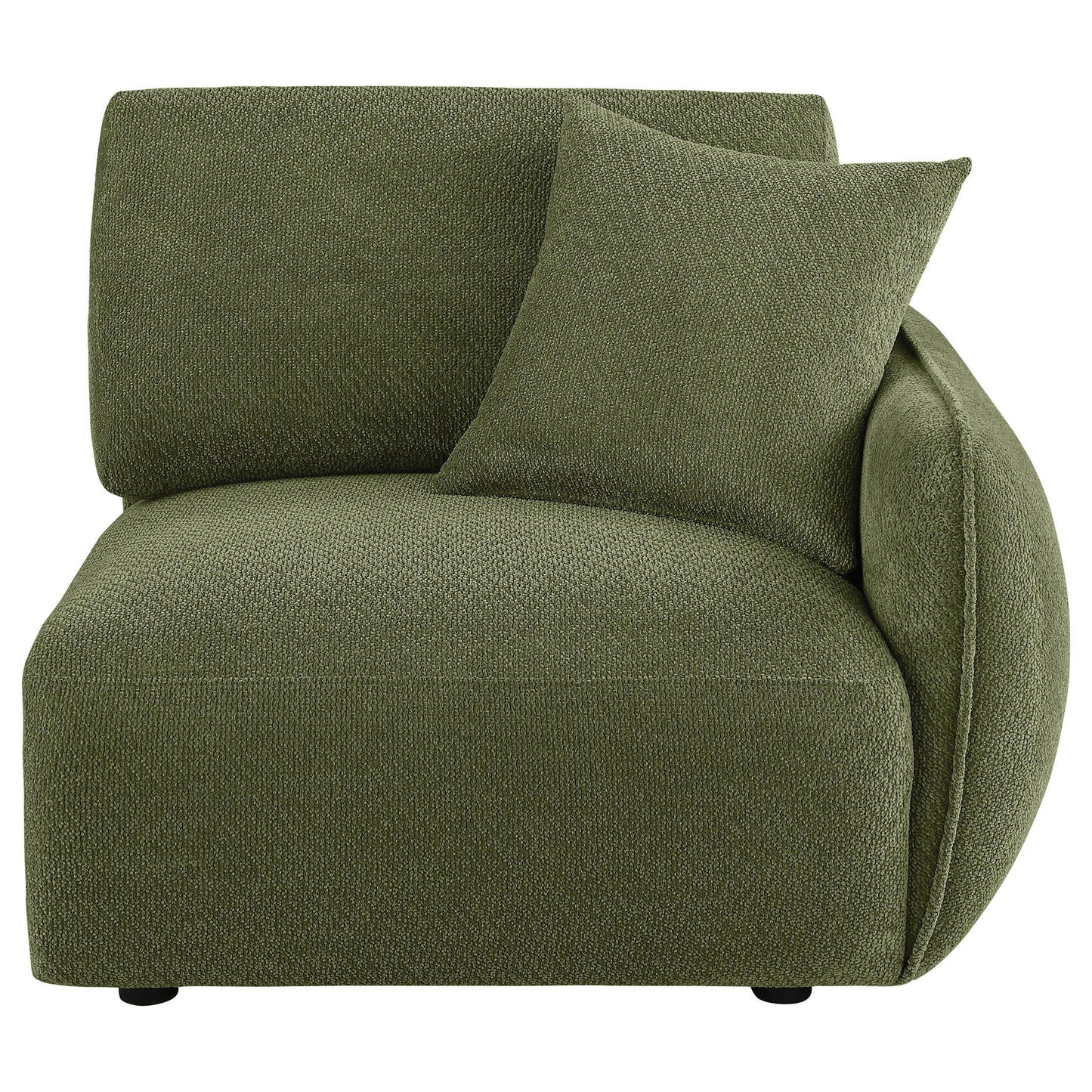 Elysia Fabric Upholstered Modular RAF Chair Green