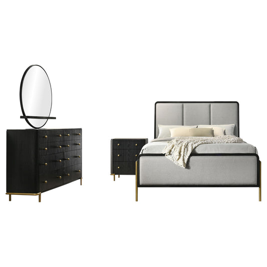 Arini 4-piece Eastern King Bedroom Set Black and Grey