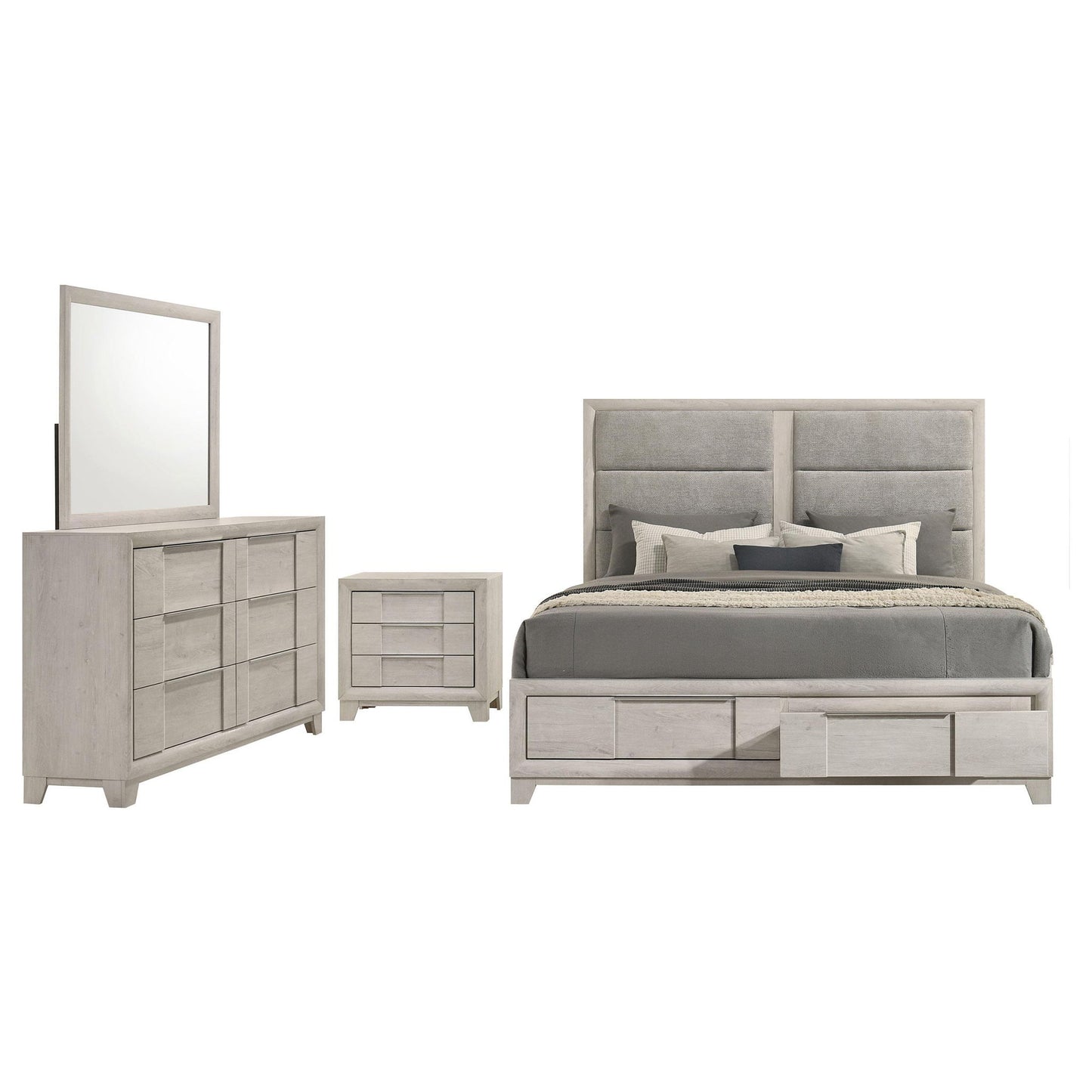 Farre 4-piece Queen Bedroom Set Washed Grey