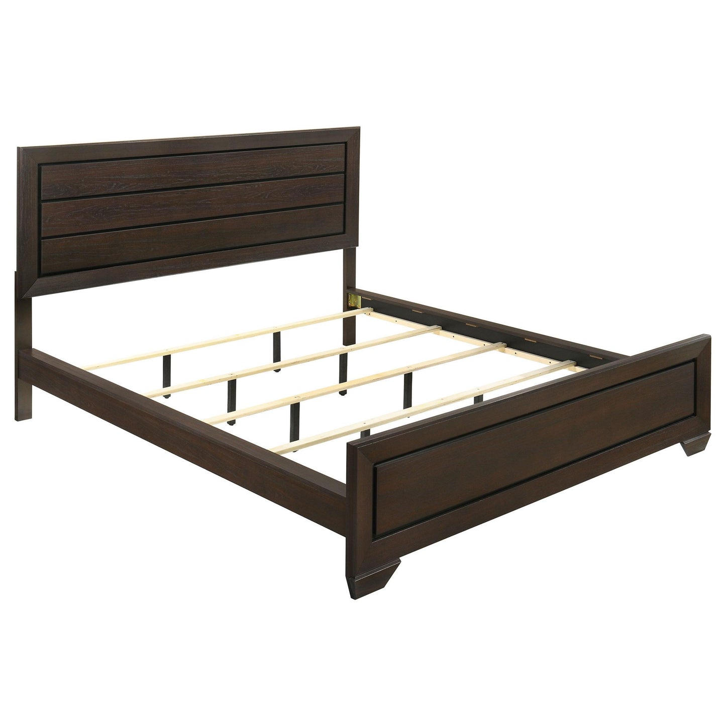 Kauffman Wood California King Panel Bed Dark Cocoa