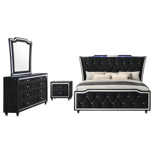 Lorient 4-piece California King Bedroom Set Black