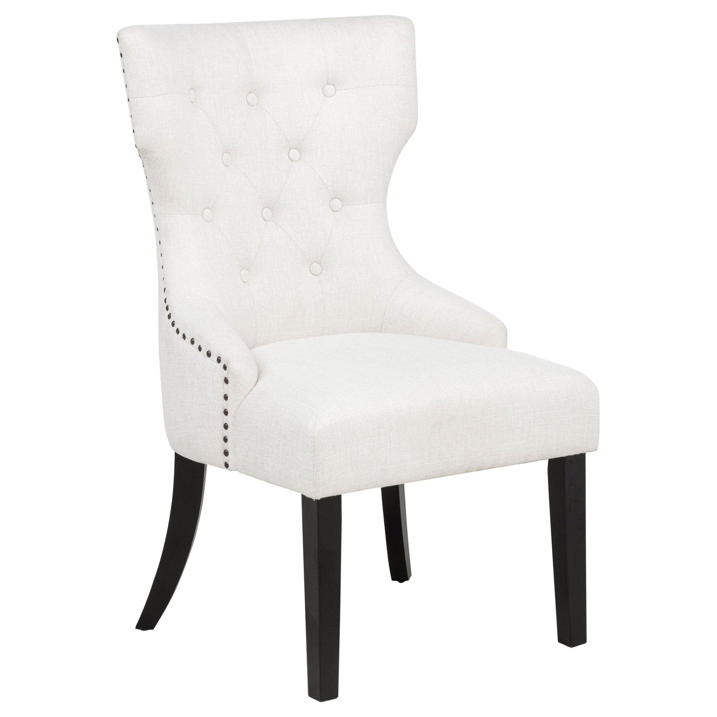 Baney Fabric Upholstered Dining Side Chair Cream and Black