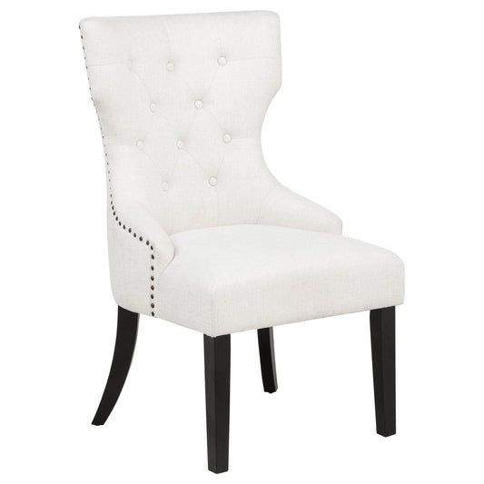 Baney Fabric Upholstered Dining Side Chair Cream and Black