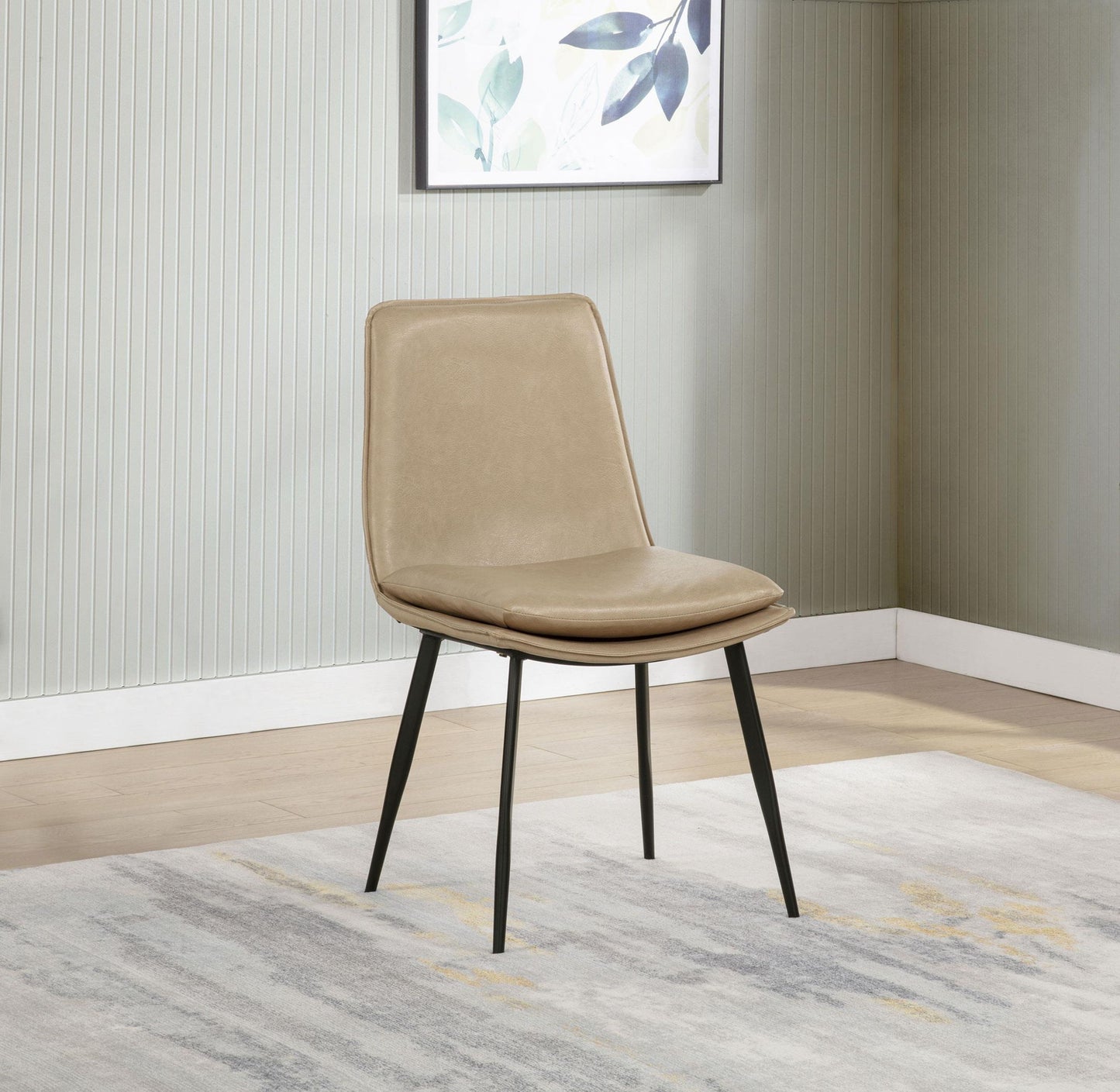 Ortega Upholstered Dining Side Chair Tan (Set of 2)