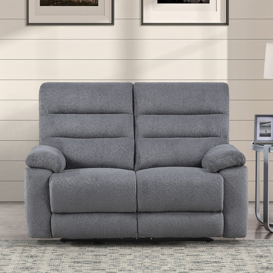 Cozy - Manual Recliner Loveseat - Gray