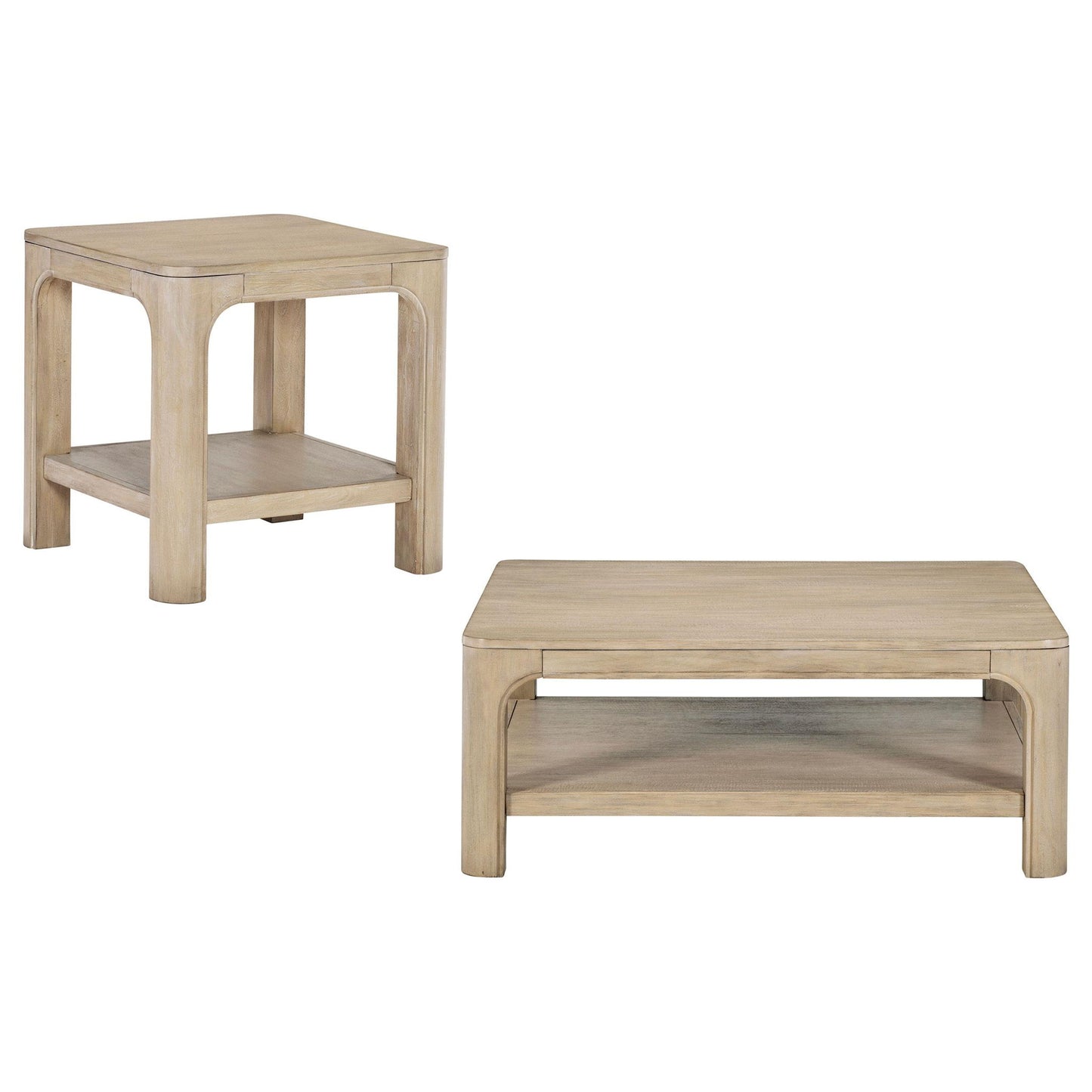 Solano 2-piece Square Coffee Table Set Weathered Mango