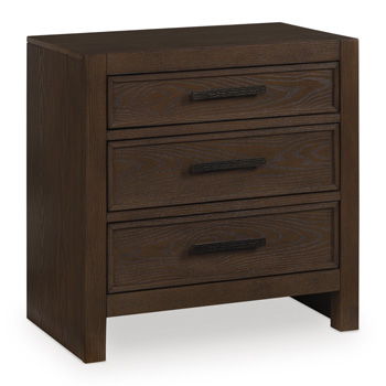 Ticanter - Three Drawer Night Stand - Brown