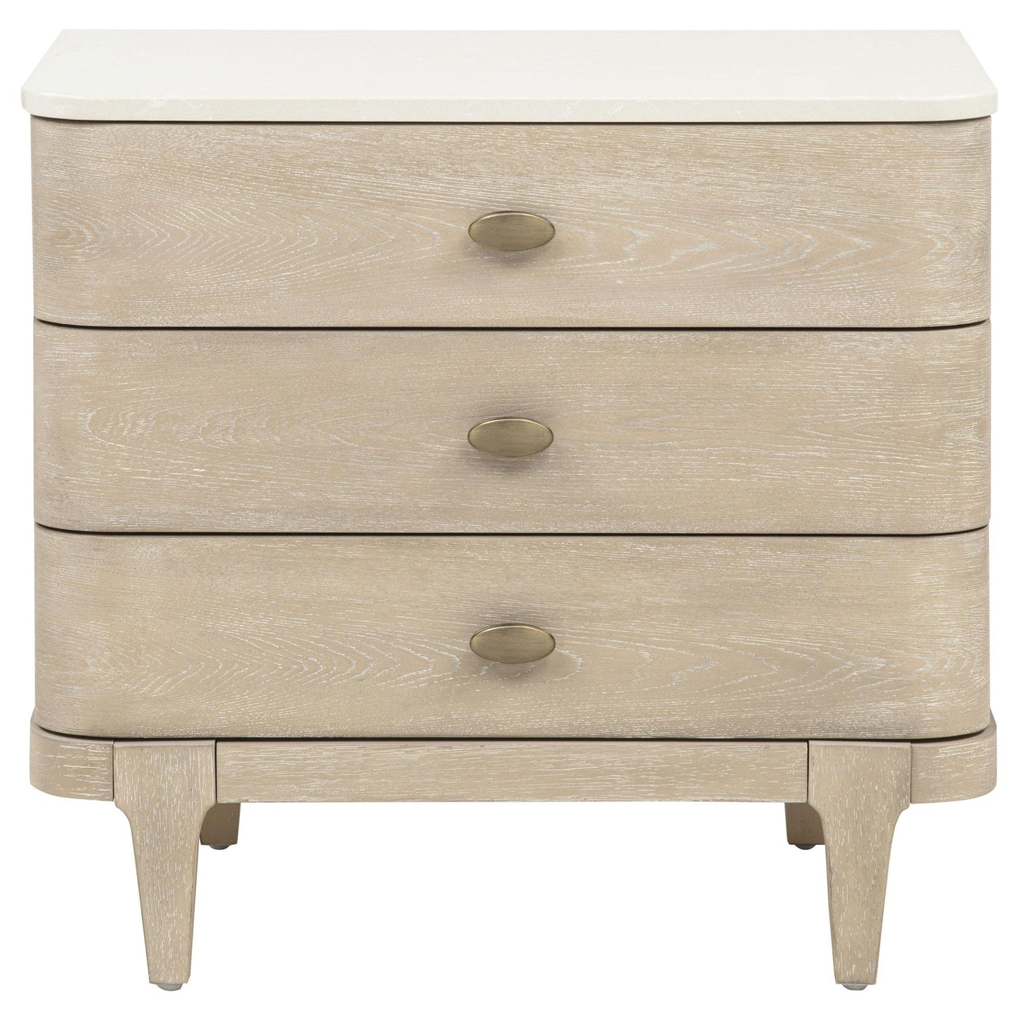 Lucaire 3-drawer Nightstand Bedside Table Sandstone