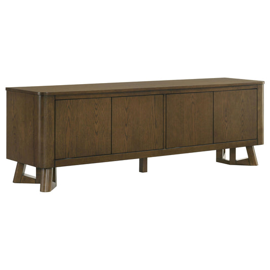 Trotter 71-inch 4-Door Wood TV Stand Media Console Brown