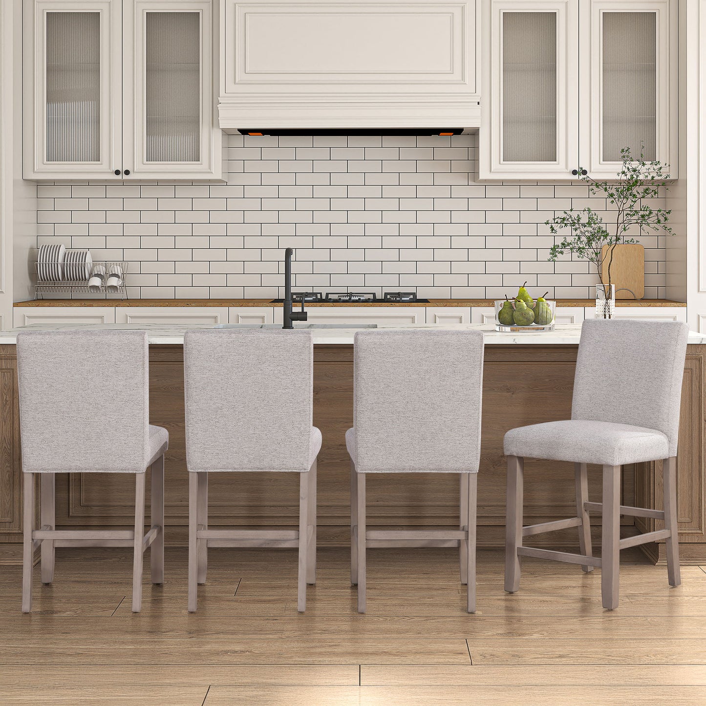 Taylor - Counter Chair - Light Brown / Gray