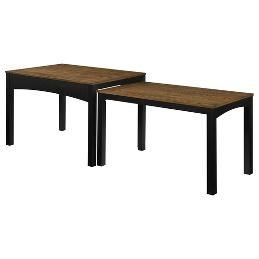 Sykes 47-inch 2-piece Nesting Dining Table Brown and Black