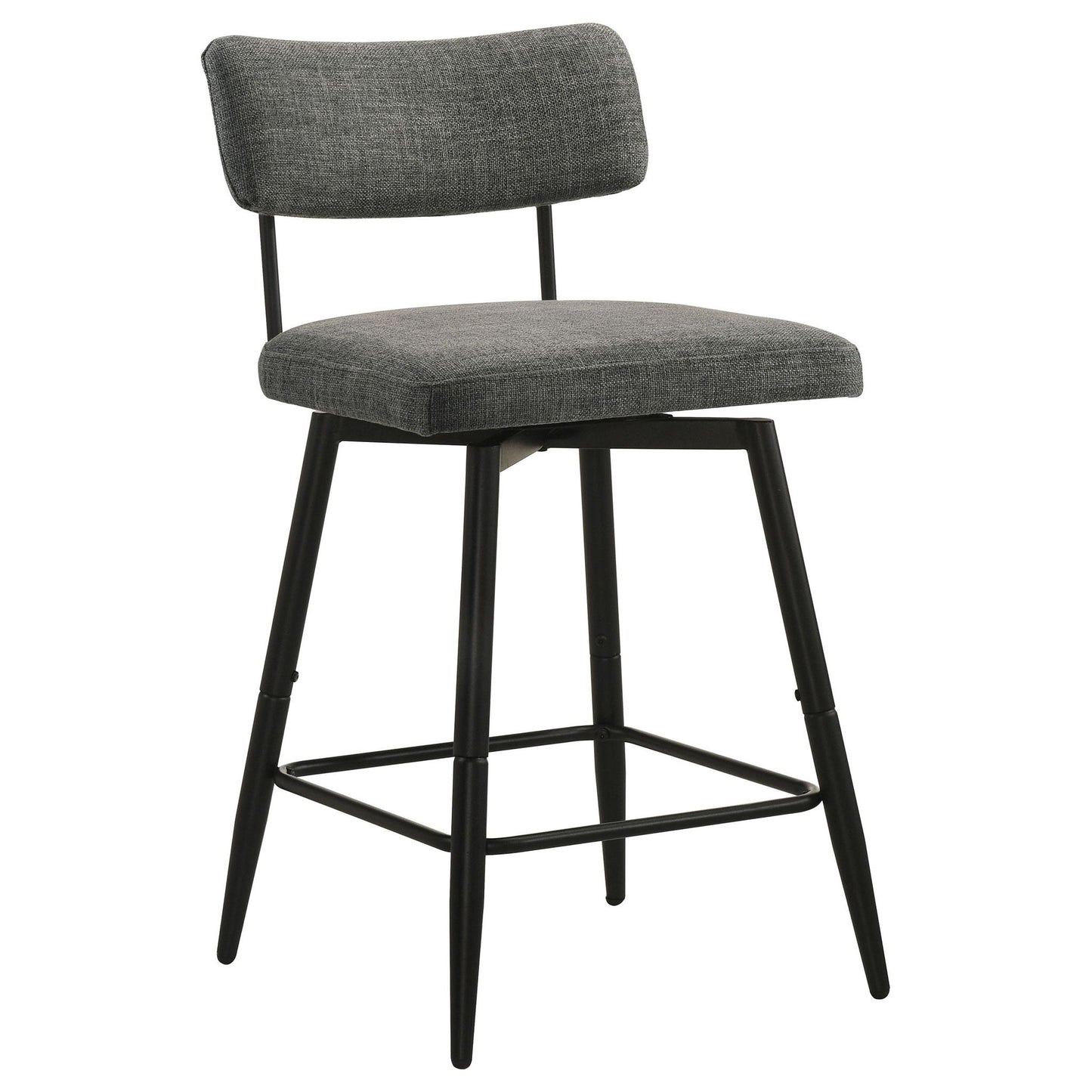 Levine Fabric Upholstered Swivel Counter Chair Grey (Set of 2)