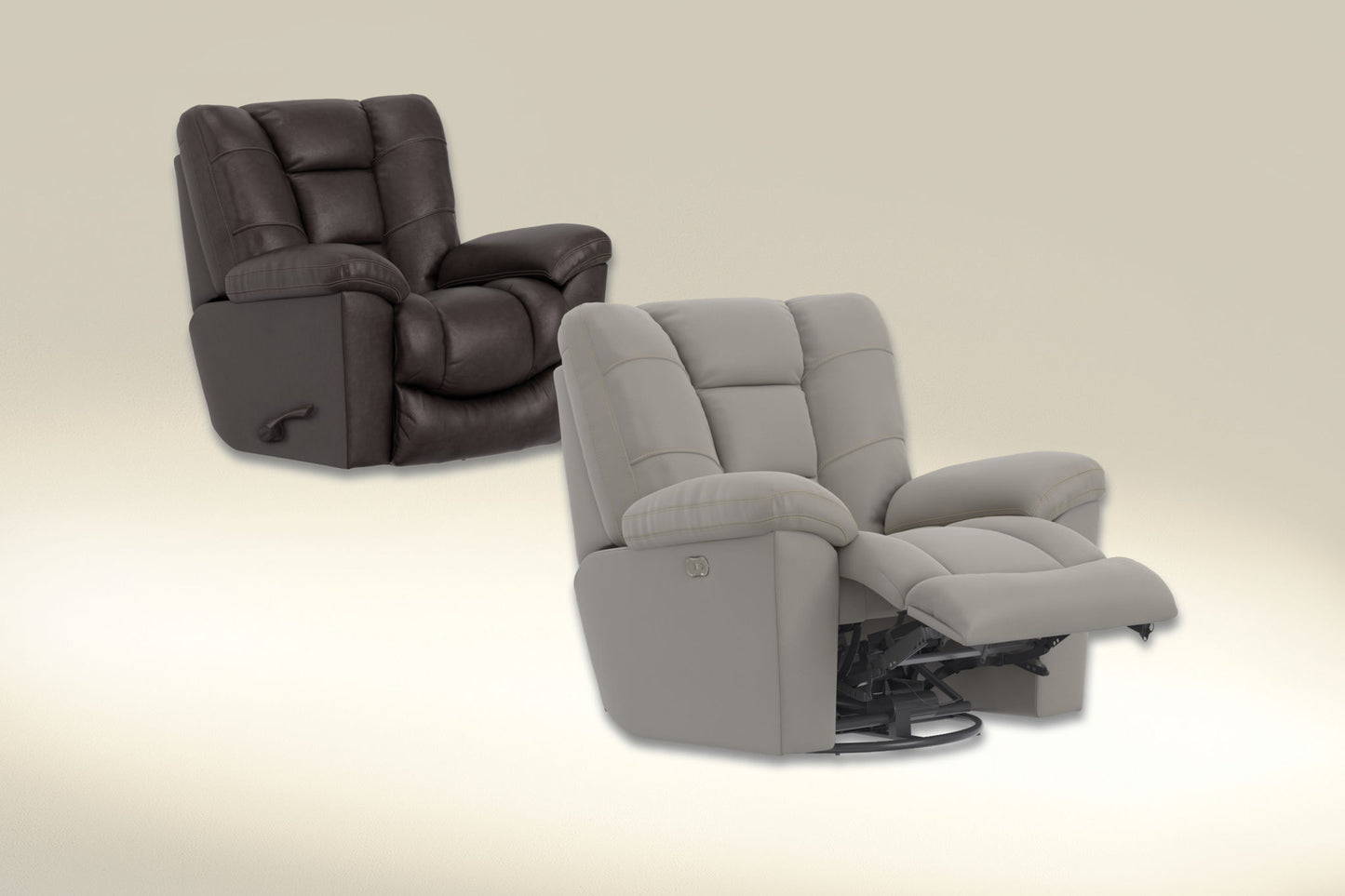 Manley - Power Swivel Glider Recliner - Espresso