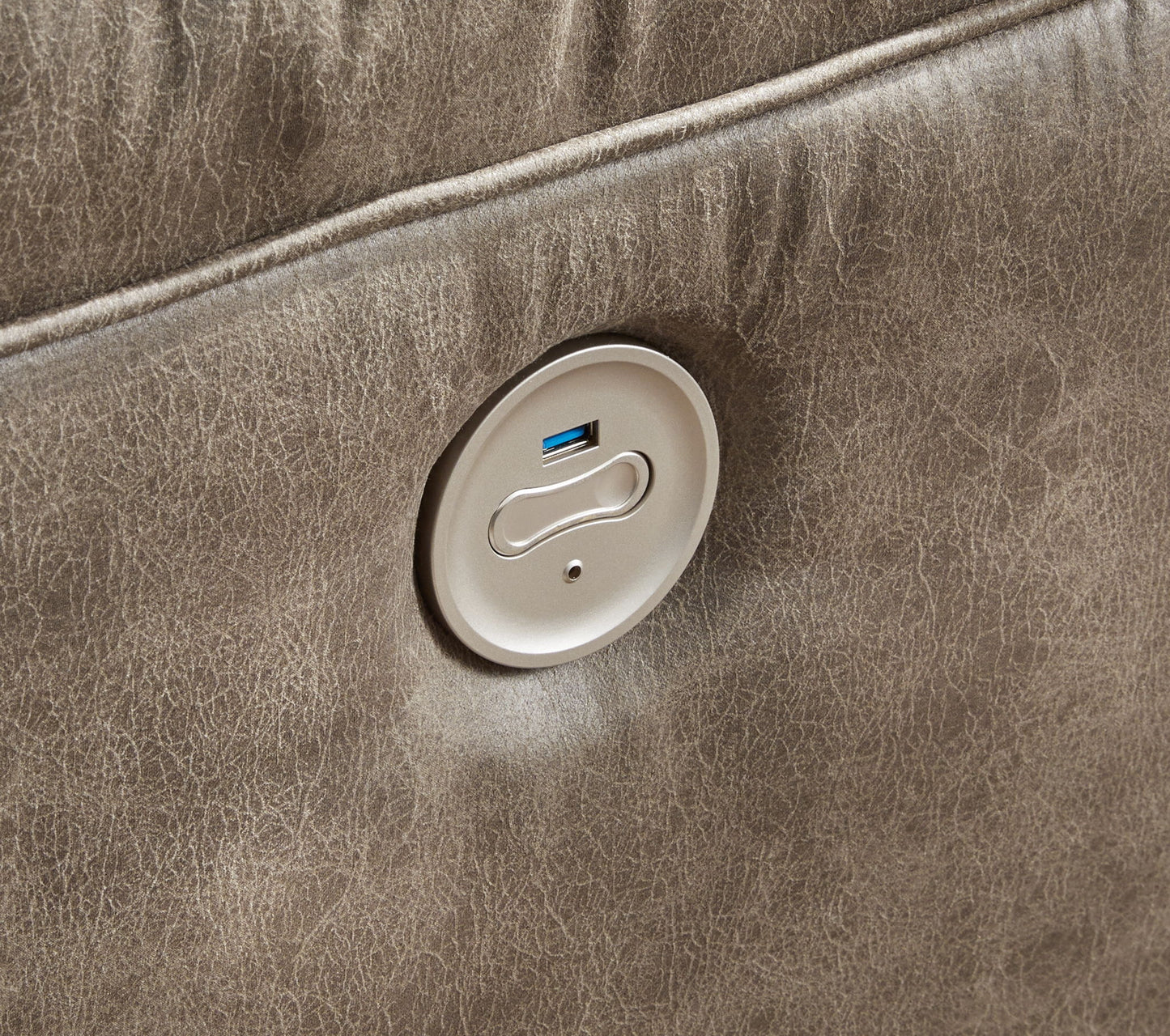 Ravenel - 3-Piece Power Reclining Sectional With Raf Power Reclining Loveseat With Console - Faux Leather - Fossil