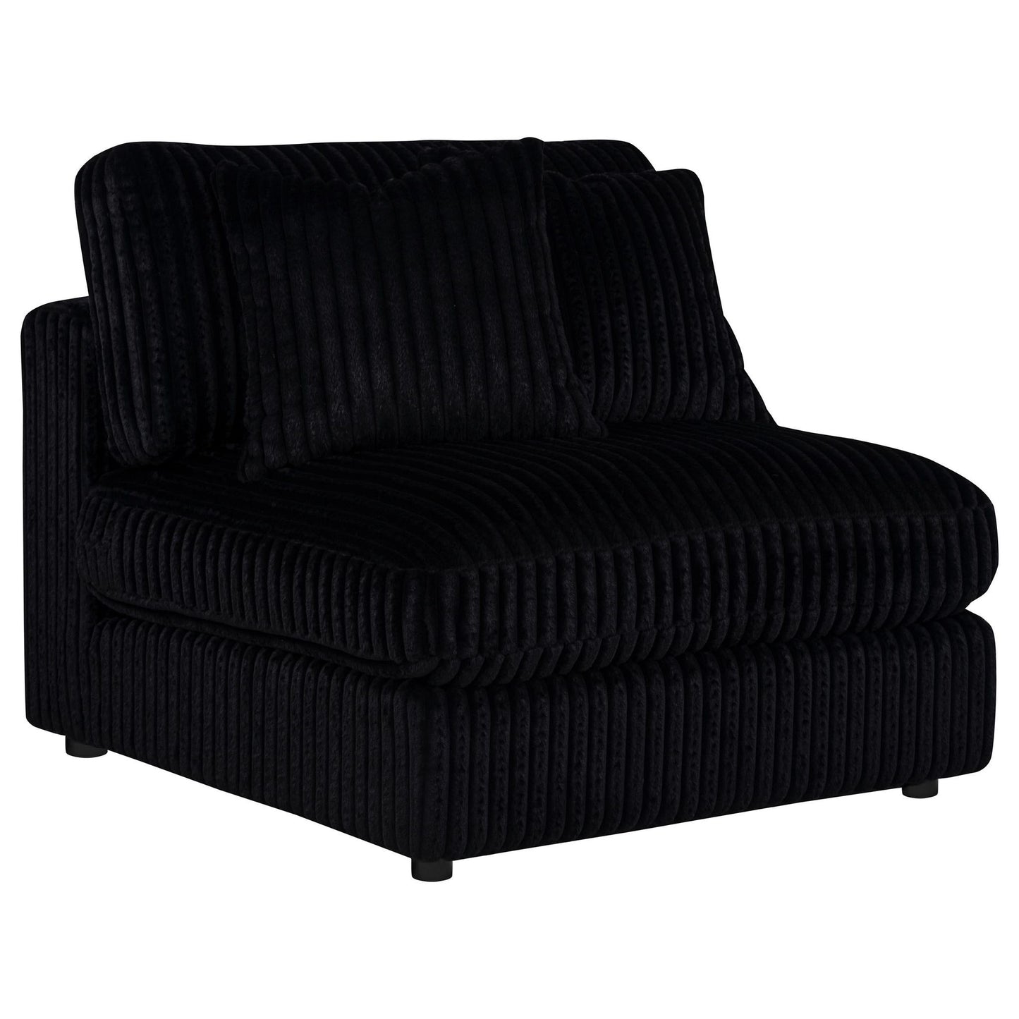 Blaine Upholstered Armless Chair Black