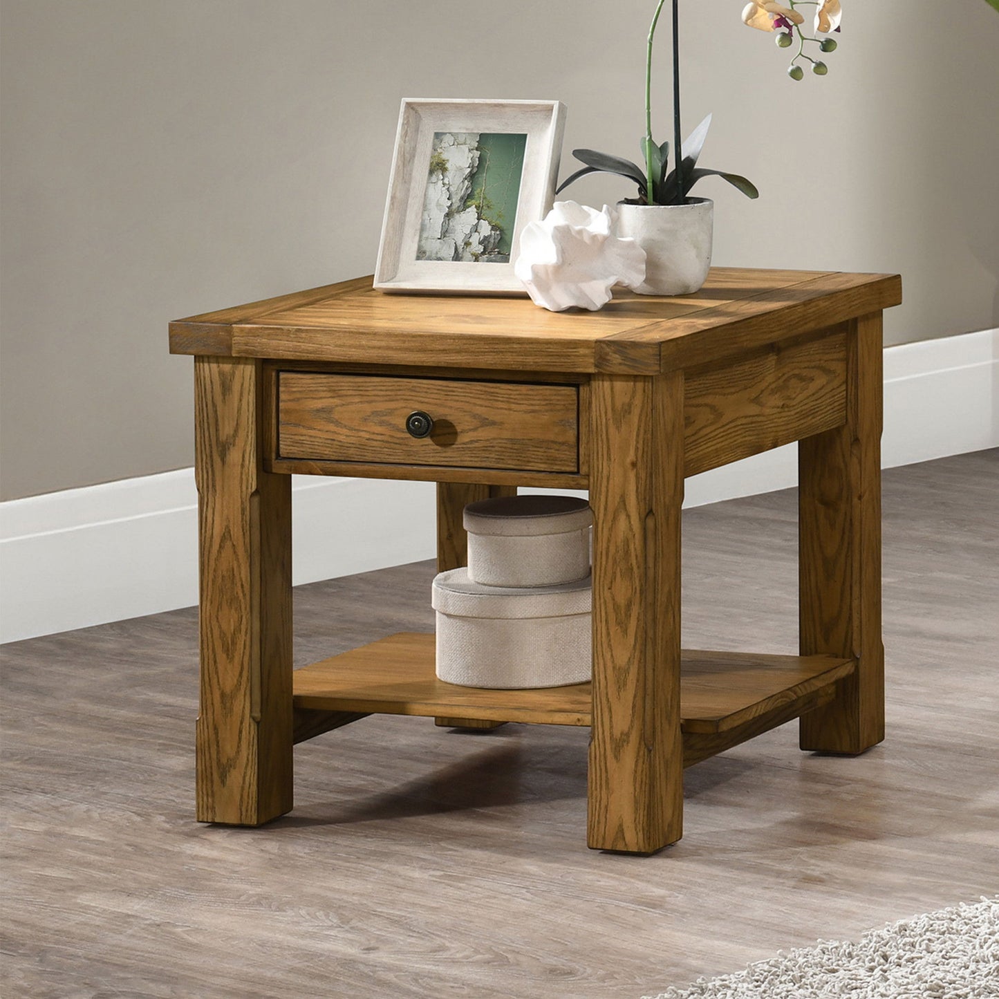 Duncan - 1 Drawer End Table - Walnut