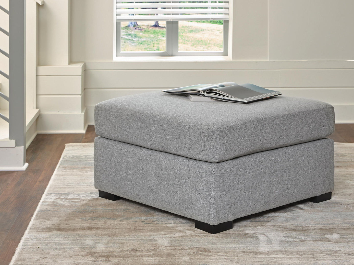 UrbanCrest - Oversized Accent Ottoman - Pewter
