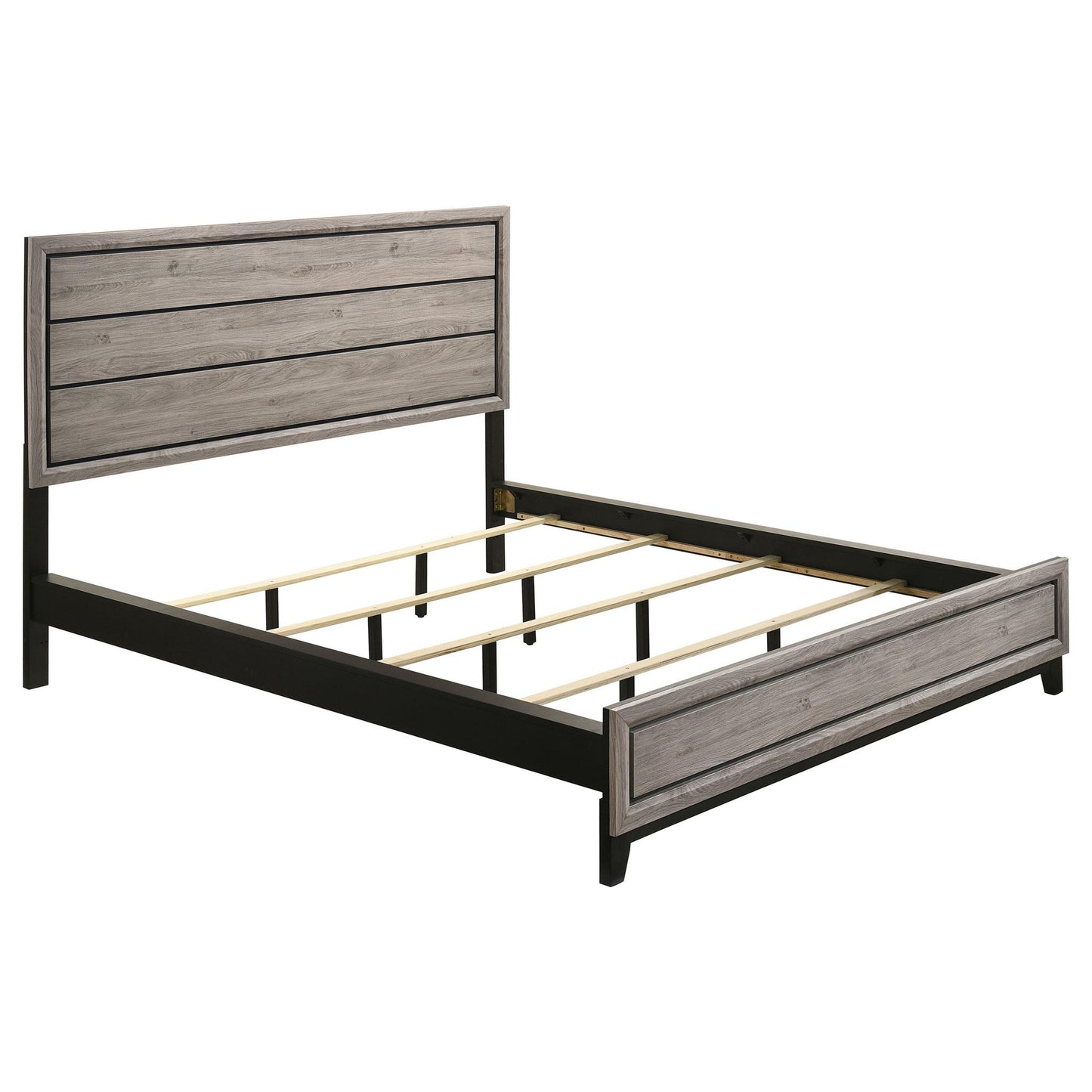 Valen Wood California King Panel Bed Light Taupe