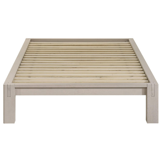 Gislen Twin Easy Assembly Wood Platform Bed White