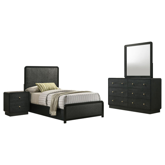 Cavelle 4-piece Twin Bedroom Set Black