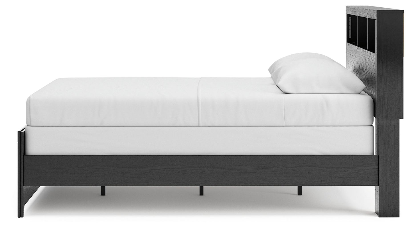 Broachmyn - Lighted Bookcase Panel Bed