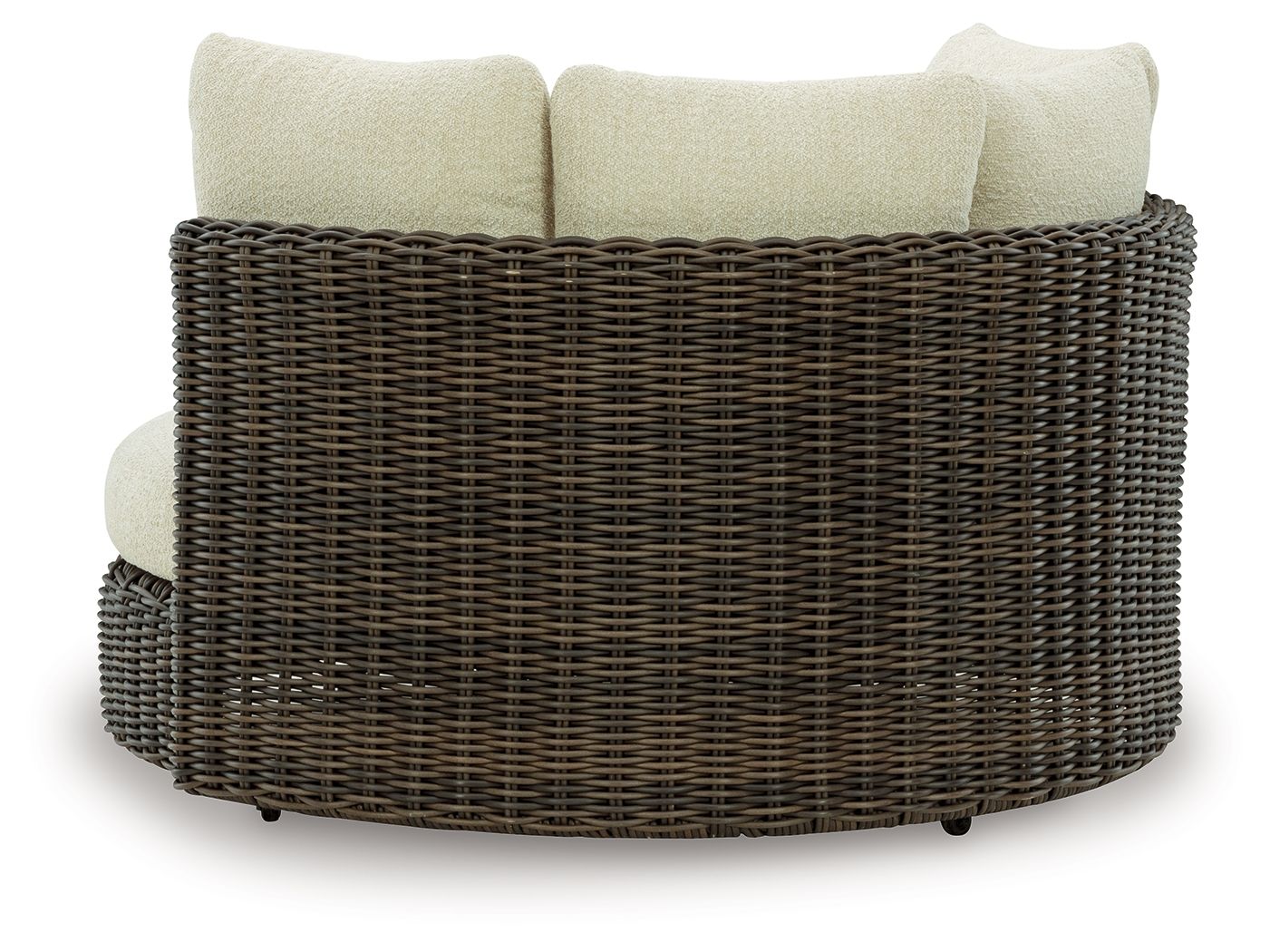 Kimora - Swivel Lounge Chair With Cushion - Beige / Dark Brown