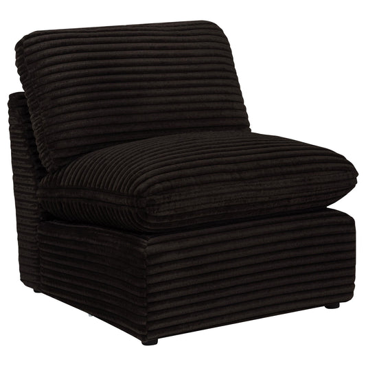 Collins Modular Armless Chair Chocolate Brown